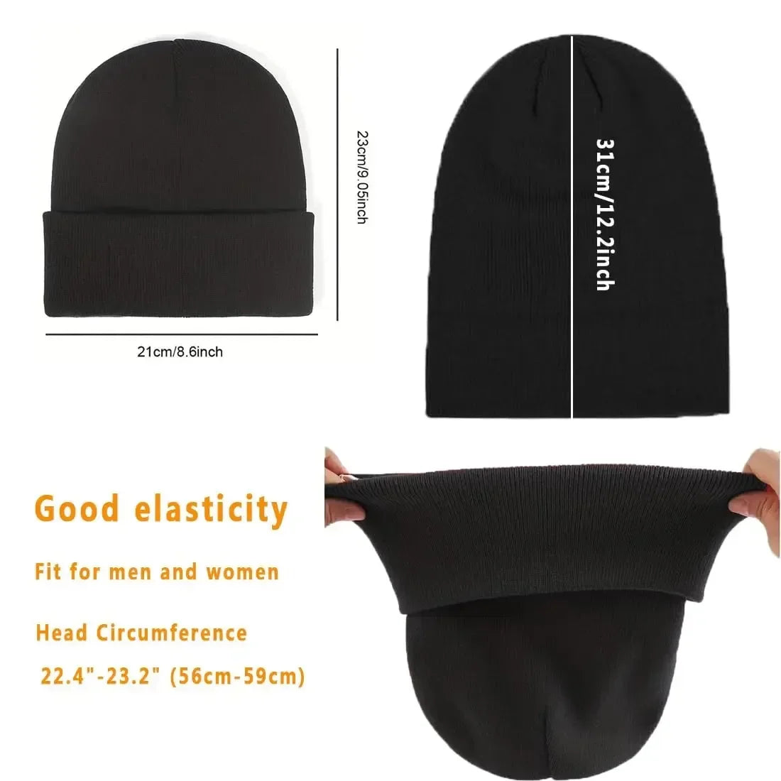 Satin-Lined Hair Protect Beanie – Unisex Anti-Static Winter Hat with Silk Inner Layer for Frizz-Free Hair