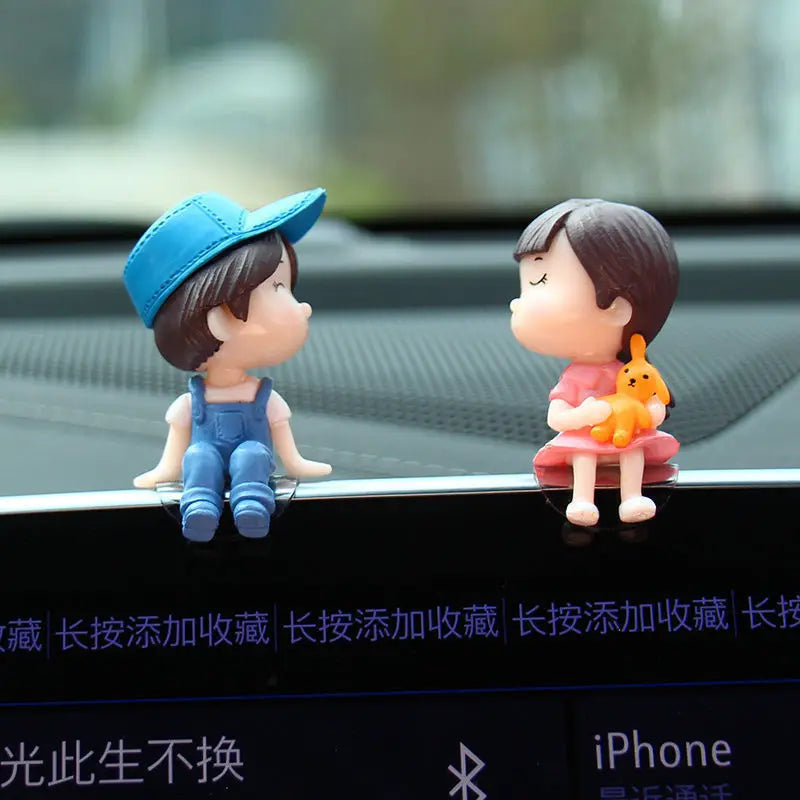 Cute Cartoon Couples Car  Dashboard Accessories Gifts