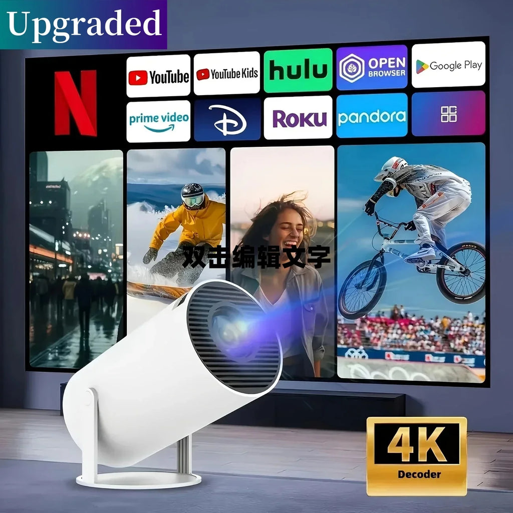 Smart Projector 4K Android 11 Dual Wifi6.0 BT5.0 H713 280ANSI 720P Built-in Cinema Sound Speaker Protable Mini Projetor
