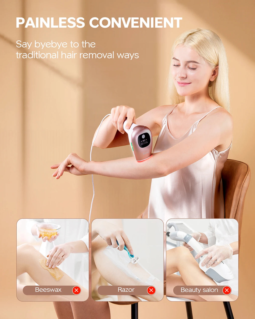 Laser Hair Removal Device – Painless IPL Hair Removal at Home | 999,000 Flashes