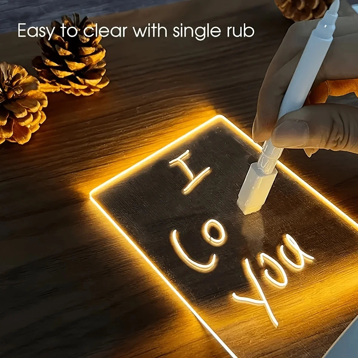3D LED Acrylic Message Board – DIY Night Light with Marker