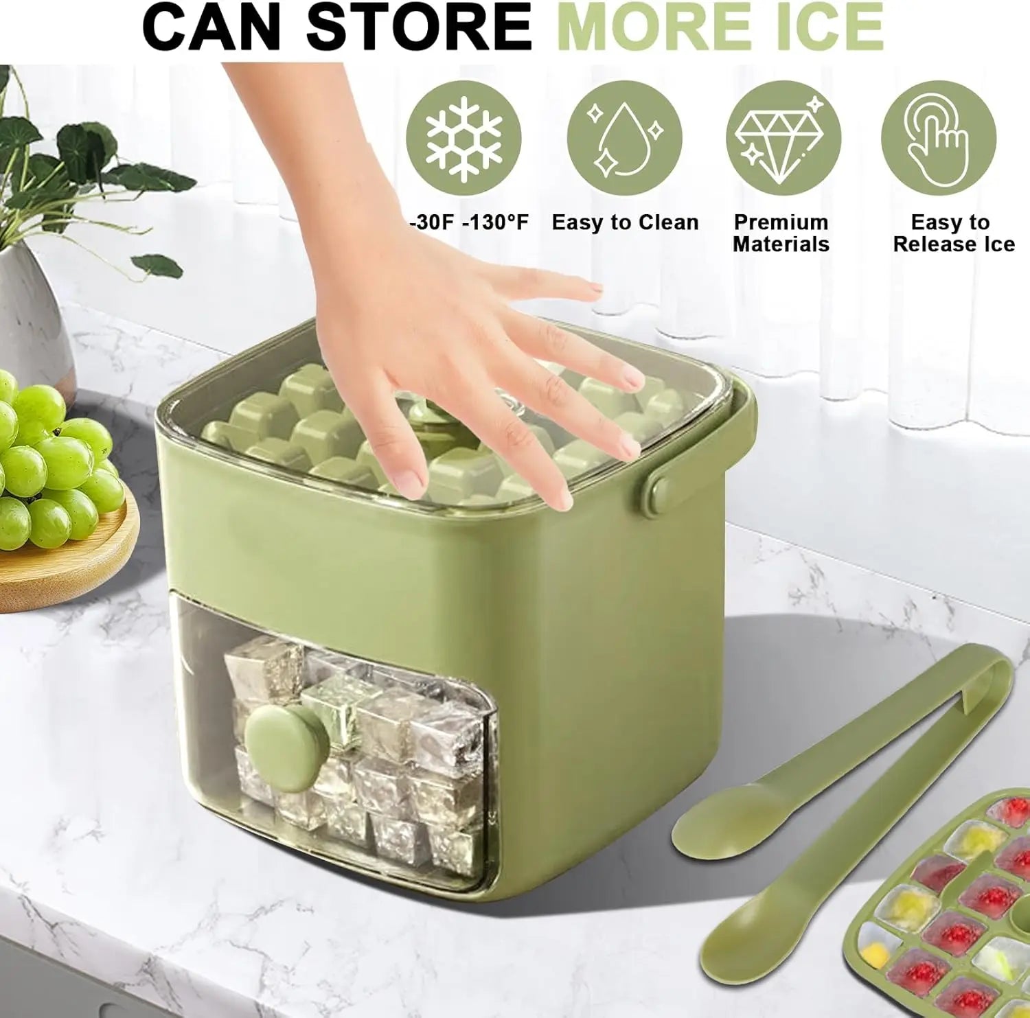 48 Grid lce making mold Reusable Refrigerator Ice Maker One-touch Easy
