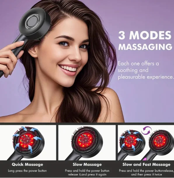 Scalp massage comb red hair growth instrument Head hair care comb essence is introduced into the comb massage instrument