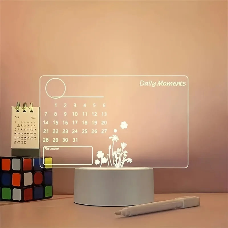 3D LED Acrylic Message Board – DIY Night Light with Marker