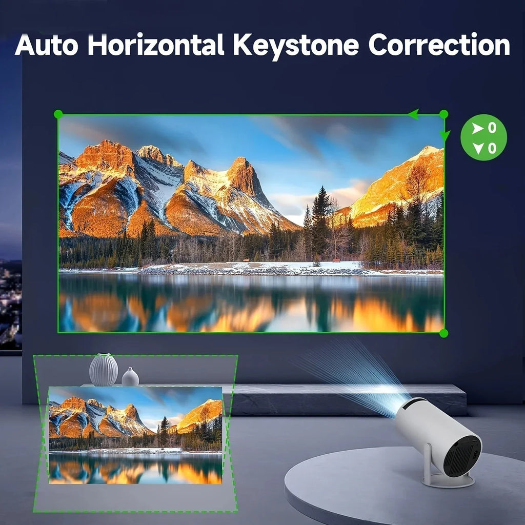 Smart Projector 4K Android 11 Dual Wifi6.0 BT5.0 H713 280ANSI 720P Built-in Cinema Sound Speaker Protable Mini Projetor