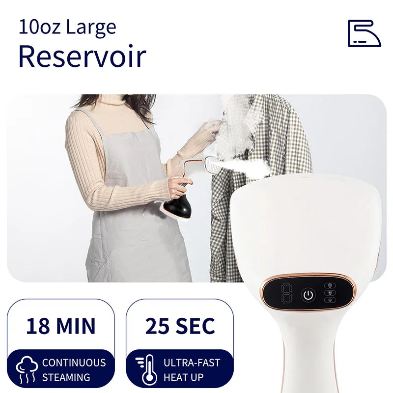 Portable Clothes Steamer – No Ironing Board Needed, Compact & Powerful