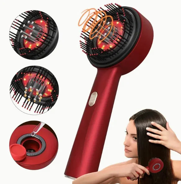 Scalp massage comb red hair growth instrument Head hair care comb essence is introduced into the comb massage instrument