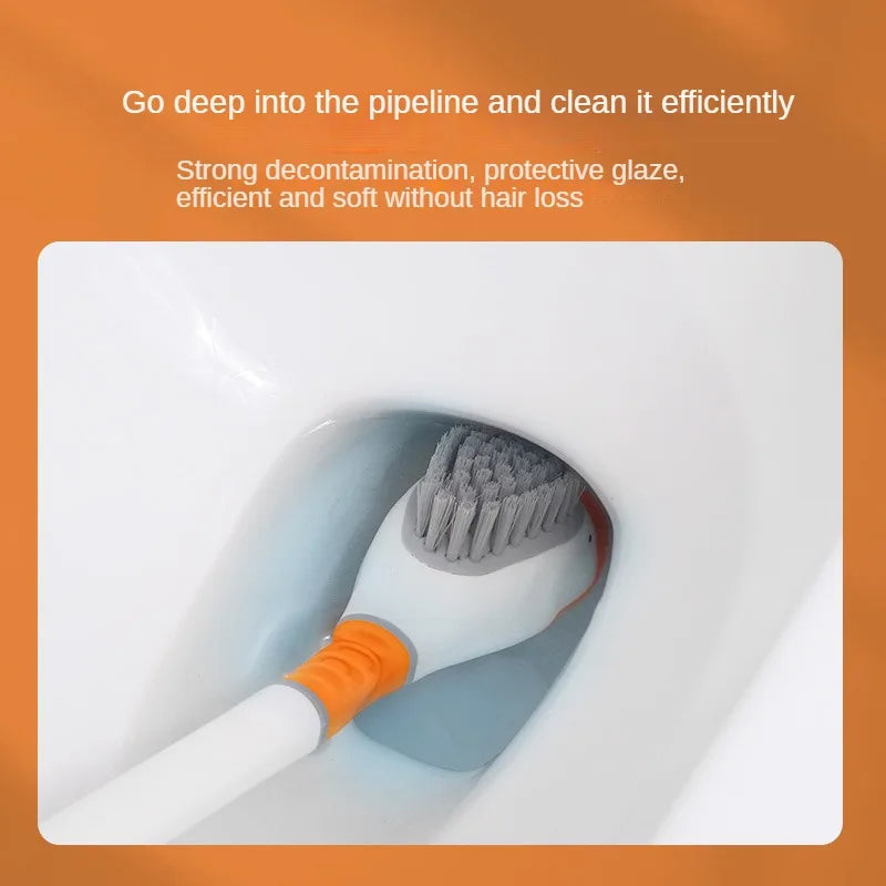 Toilet brush Silicone brush No punching Toilet cleaning