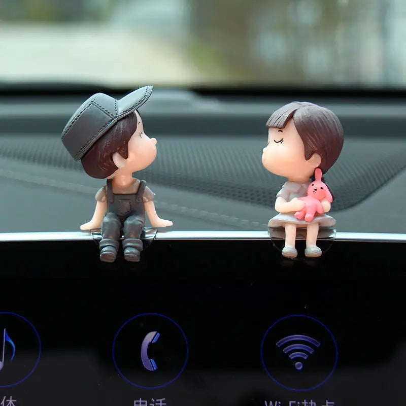 Cute Cartoon Couples Car  Dashboard Accessories Gifts