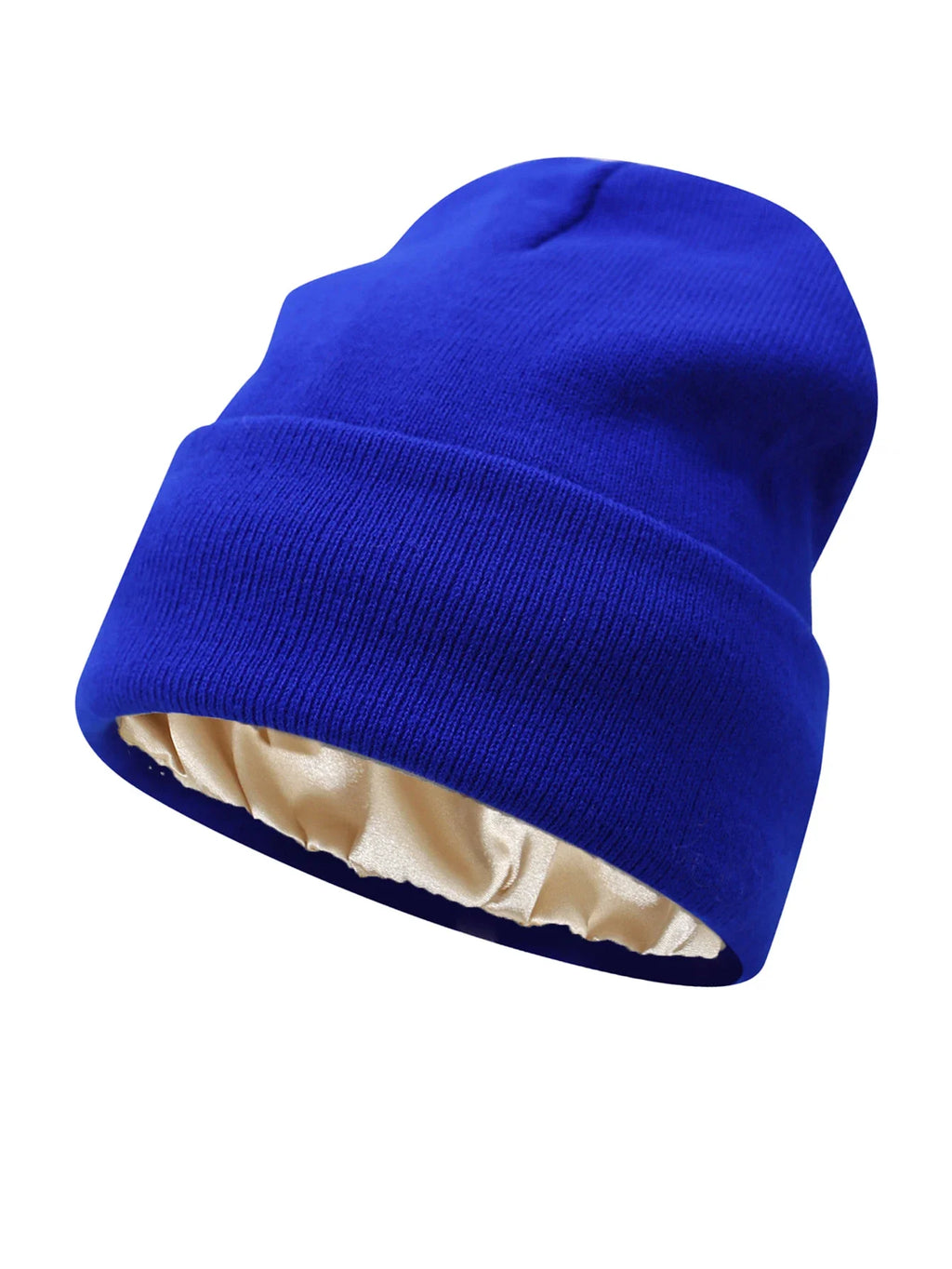 Satin-Lined Hair Protect Beanie – Unisex Anti-Static Winter Hat with Silk Inner Layer for Frizz-Free Hair