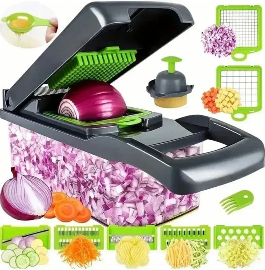 14/16 piece vegetable multifunctional kitchen vegetable slicer, vegetable grinder, diced, divided, potato grinder