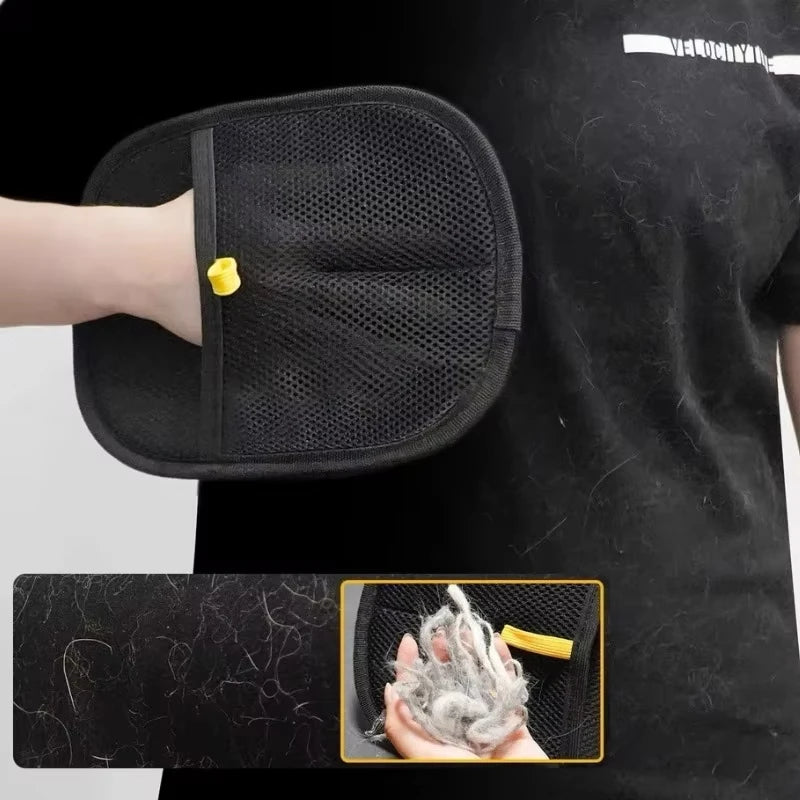Pet Hair Removal Tool Double-Sided Grooming Gloves for Pets Sofa Carpet