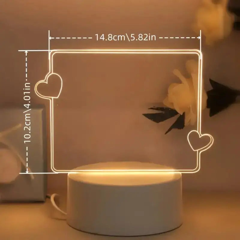 3D LED Acrylic Message Board – DIY Night Light with Marker